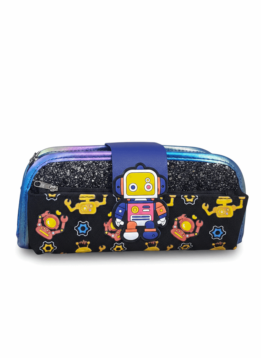 fancy robot stationery Pouch - Kinder Kreato