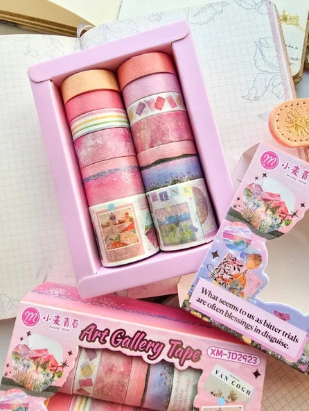 Premium Washi Tape Set – Art Gallery Collection | Decorative Tapes for Journaling - Kinder Kreato