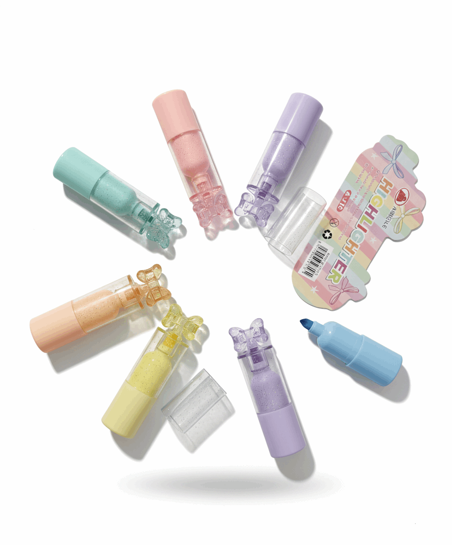 Bow Pastel Color – Highlighter Set of 6 - Kinder Kreato