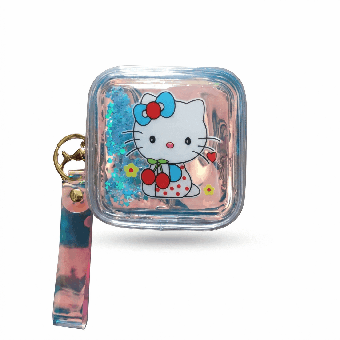 Kitty Coin Purse | Glitter Mini Pouch with Keychain & Wrist Strap - Kinder Kreato