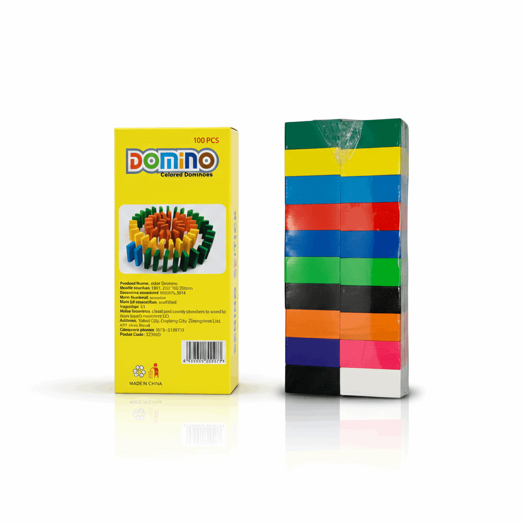 100 Pcs Wooden Dominoes Set - Kinder Kreato