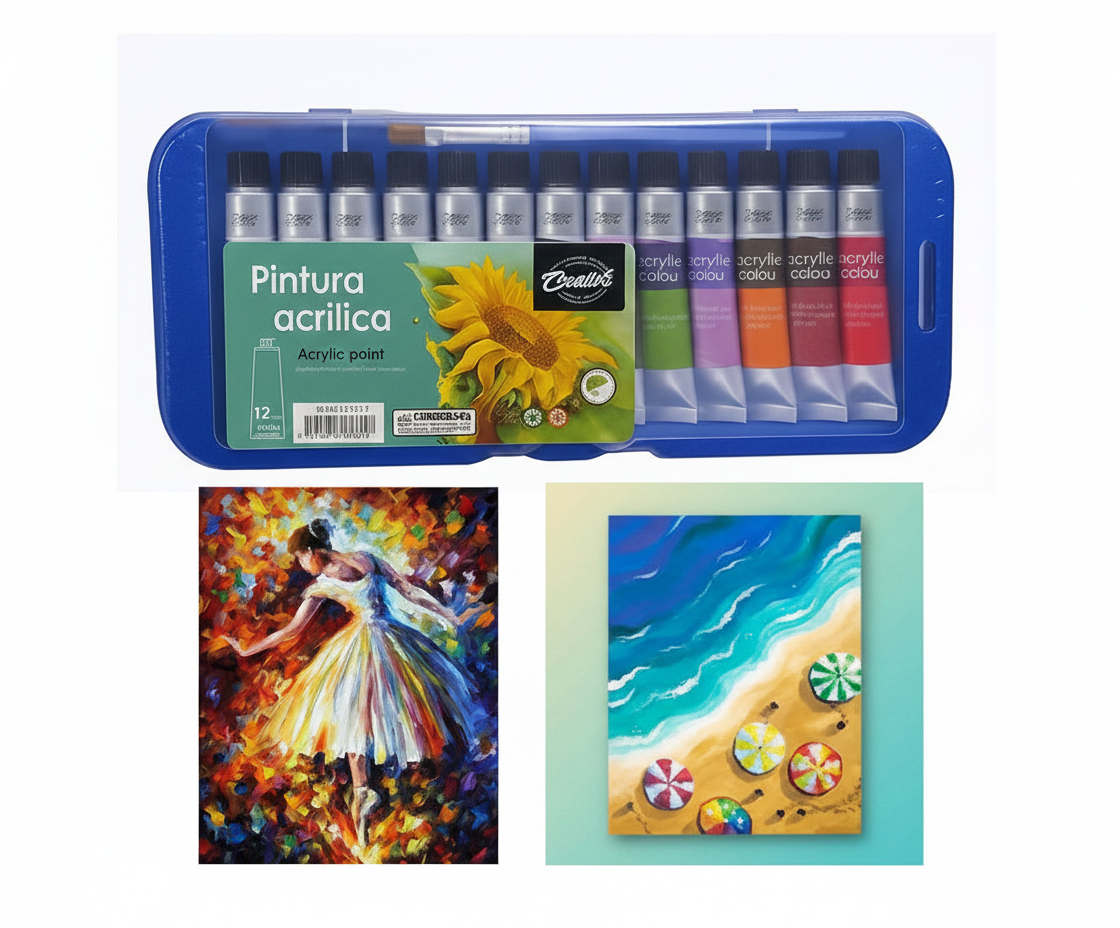 Baroque Acrylic Paint Set – 12 Colors x 12ml