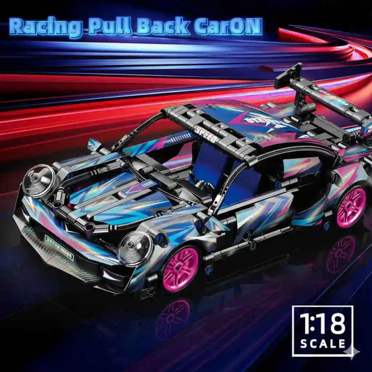 455-Piece Building Blocks Sports Car Toy | DIY Collectible Car Model Kit (1:18 Scale) - Kinder Kreato