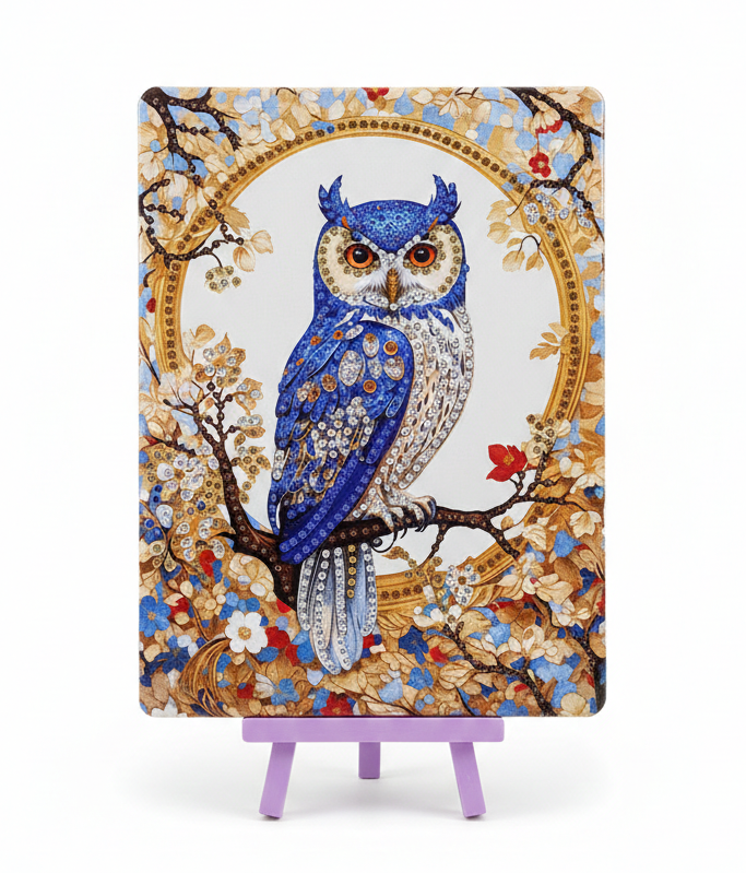 5D Crystal Diamond Painting Kit | Owl - Kinder Kreato