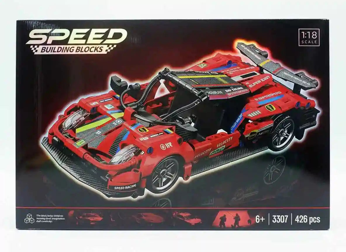 426 Pcs Building Blocks Sports Car Toy – 1:18 Scale Construction Blocks Set - Kinder Kreato