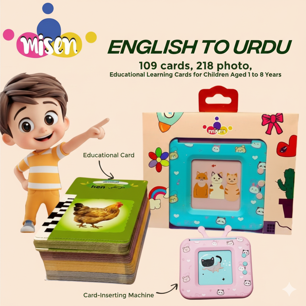 Misen Talking Flash Cards Learning Toy β Educational Flashcard Reader for Kids Age 2β6 | Early Learning Speech & Sound Device for Toddlers