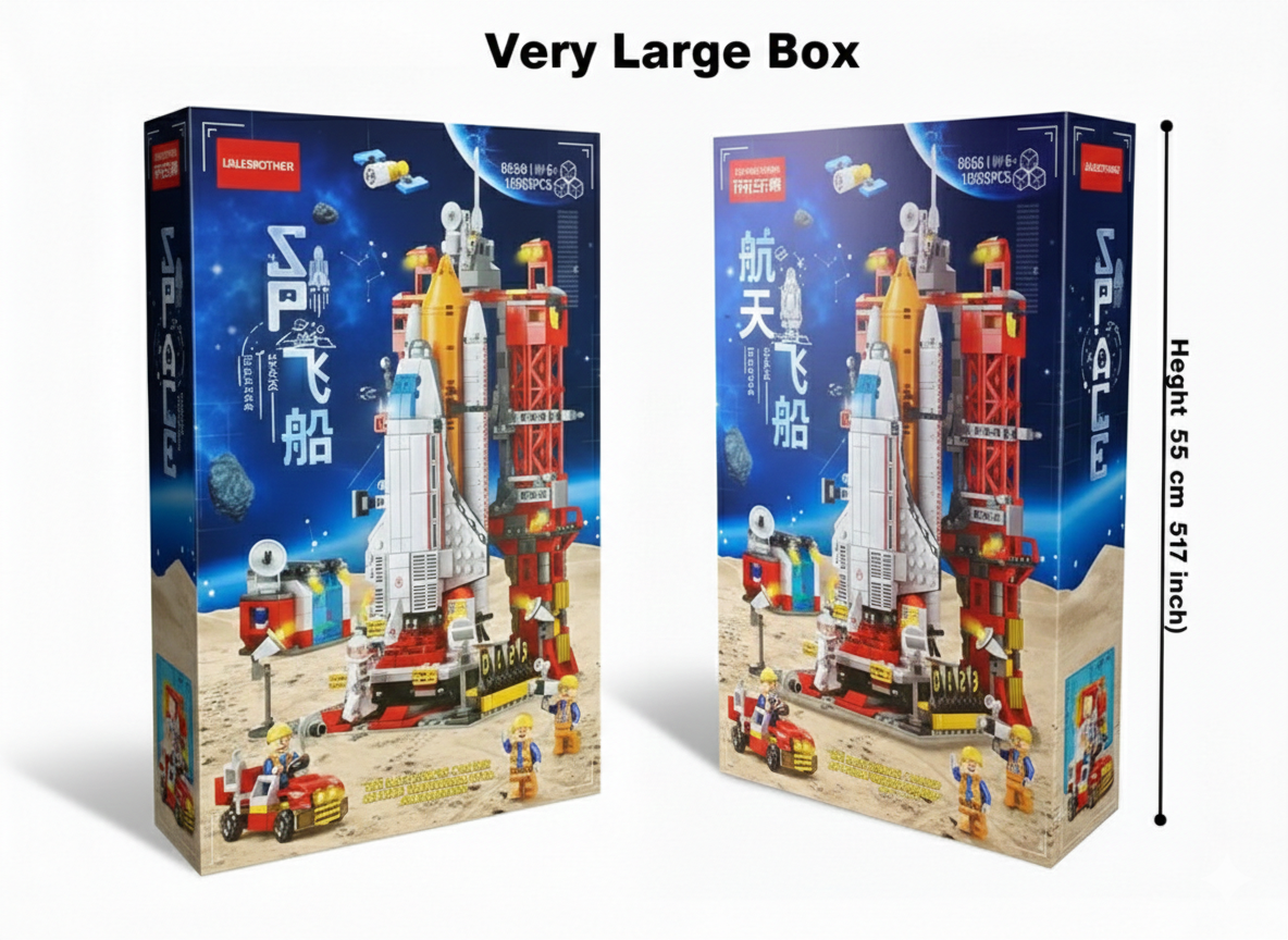 1059 Pcs Space Shuttle Rocket Building Blocks Toy | Large Rocket with Astronaut Minifigures