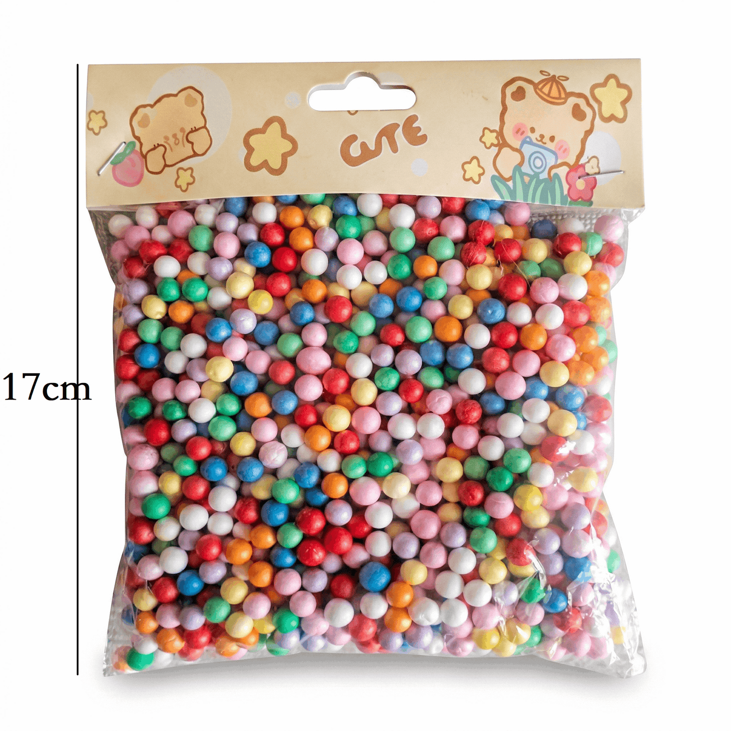 Multicolor Foam Balls Beads - Bright Colors - Kinder Kreato