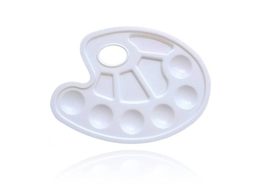 Plastic Color Mixing Tray – Medium Size Deluxe White Palette