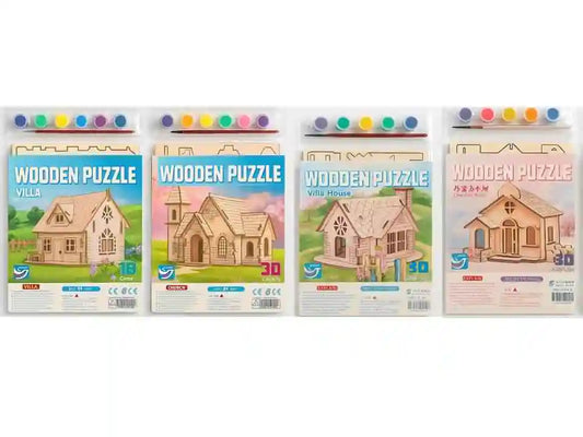 Wooden Puzzle Painting Kit for Kids – DIY Color & Learn Educational Puzzle Toy - Kinder Kreato