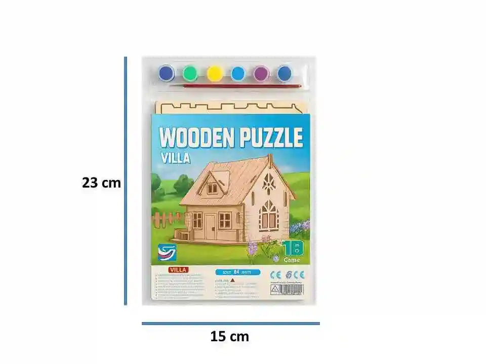 Wooden Puzzle Painting Kit for Kids β DIY Color & Learn Educational Puzzle Toy - Kinder Kreato