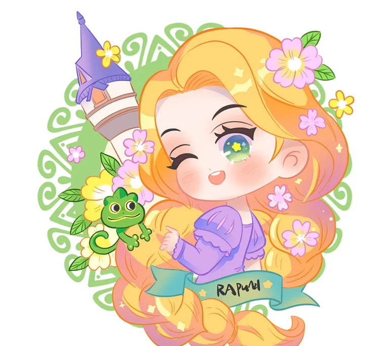 Diamond Paintings Princess Set – 4 Designs (20x20 cm Each) - Kinder Kreato