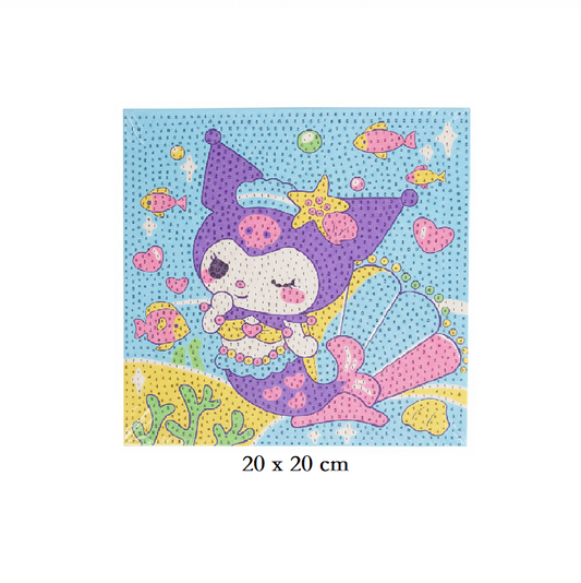 Diamond Painting Kit – 20x20 cm | Mermaid - Kinder Kreato