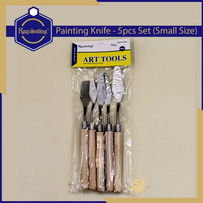 5 PCS DIY Wooden Handle Stainless Steel Palette Knives Knife Set - Kinder Kreato