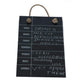 Hanging Wooden Weekly Planner Calendar Chalkboard Blackboard - Kinder Kreato