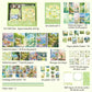 Vintage Vibrant Floral Diary Gift Box – 124 Items (Green) - Kinder Kreato