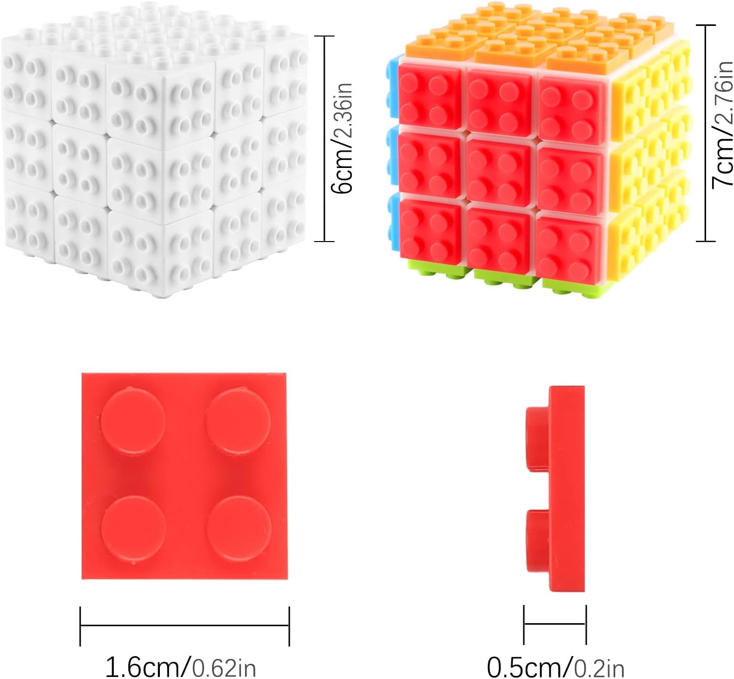 Speed Rubix Cube 3x3, Compatible with Lego - Kinder Kreato