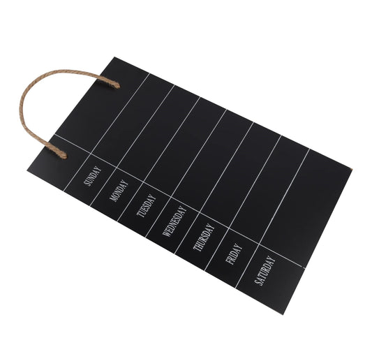 Hanging Wooden Weekly Planner Calendar Chalkboard Blackboard - Kinder Kreato