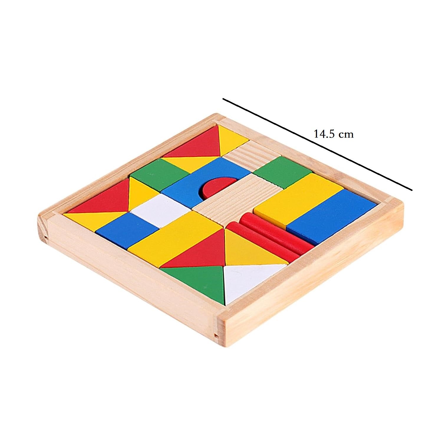 Wooden Building Toy Sensory Geometry Wooden Blocks - Kinder Kreato