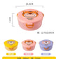 Stainless Steel Double Layer Cute Animal Round Lunch Box