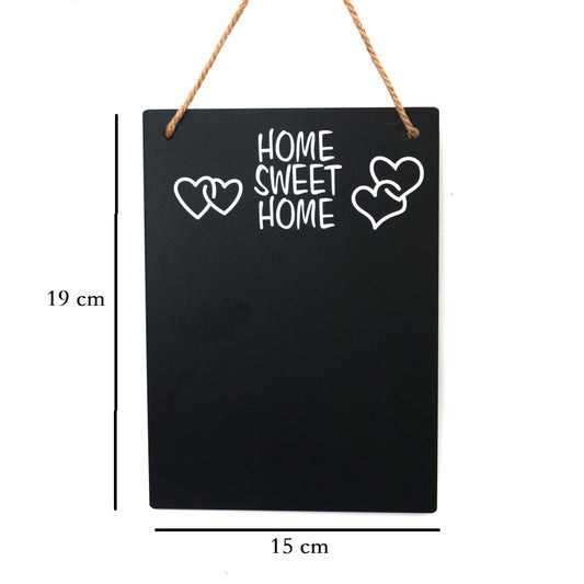 Wooden Chalkboard Sign “Home Sweet Home“, Black - Kinder Kreato
