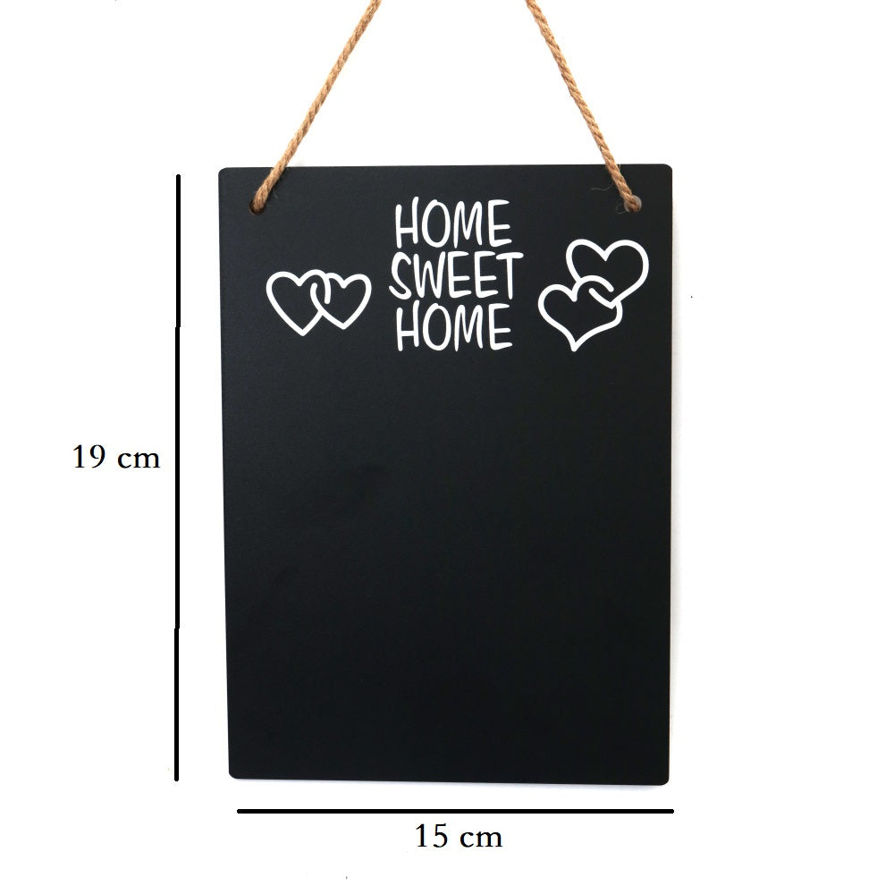 Wooden Chalkboard Sign “Home Sweet Home“, Black - Kinder Kreato