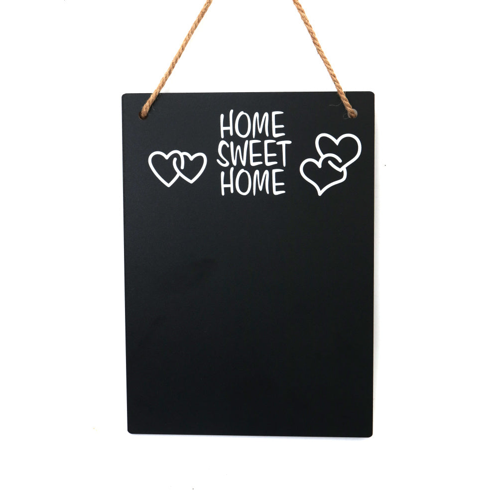 Wooden Chalkboard Sign “Home Sweet Home“, Black - Kinder Kreato