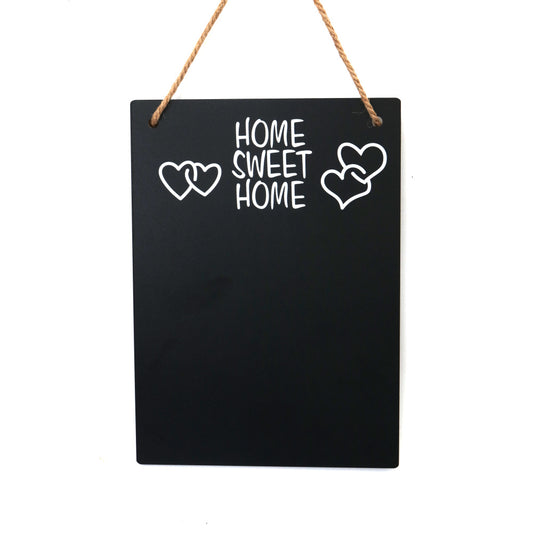 Wooden Chalkboard Sign “Home Sweet Home“, Black - Kinder Kreato