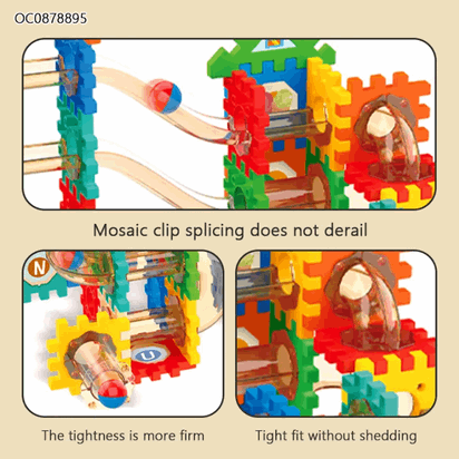 98 PCS Pipeline Rolling Block Set – 3D Maze Ball Race Track Building Kit - Kinder Kreato