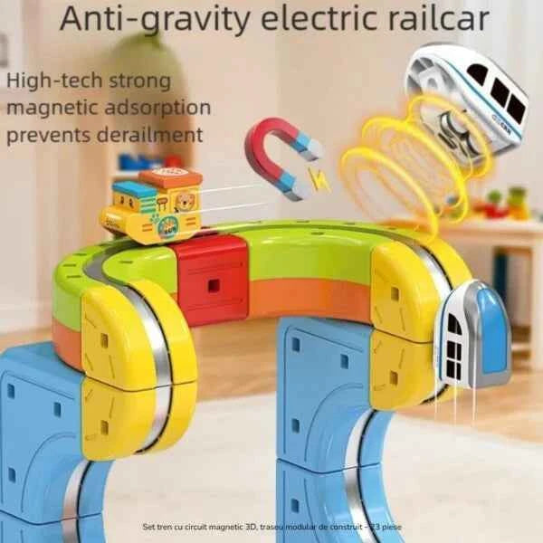98Pcs DIY Magnetic Levitation Train Track Set