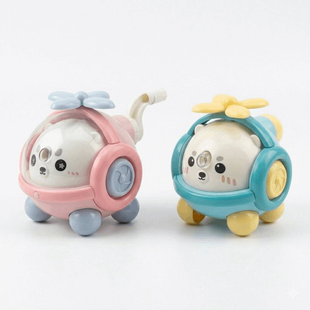 Bear Helicopter Pencil Sharpener – Cute Cartoon Desk Accessory - Kinder Kreato