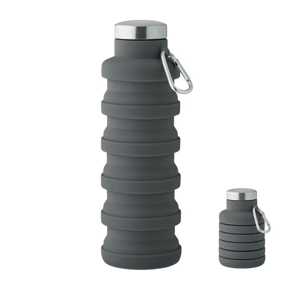 Collapsible Silicone Water Bottle – 500ml Foldable & BPA-Free Sports Bottle - Kinder Kreato