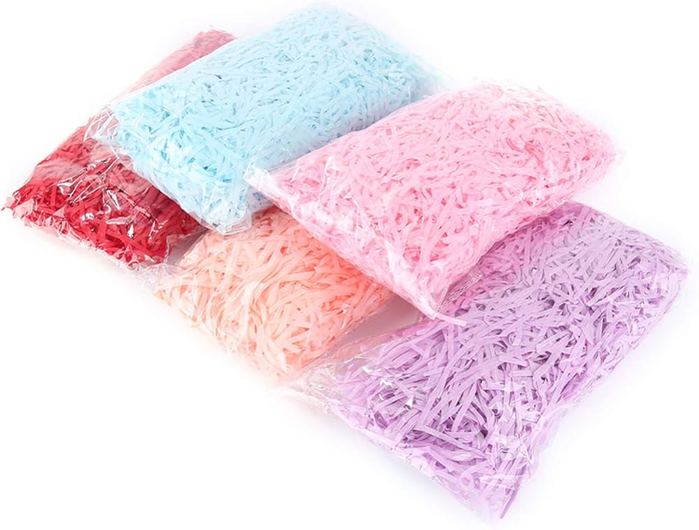 Colorful Shredded Paper Raffia – Decorative Gift Box & Basket Filler - Kinder Kreato