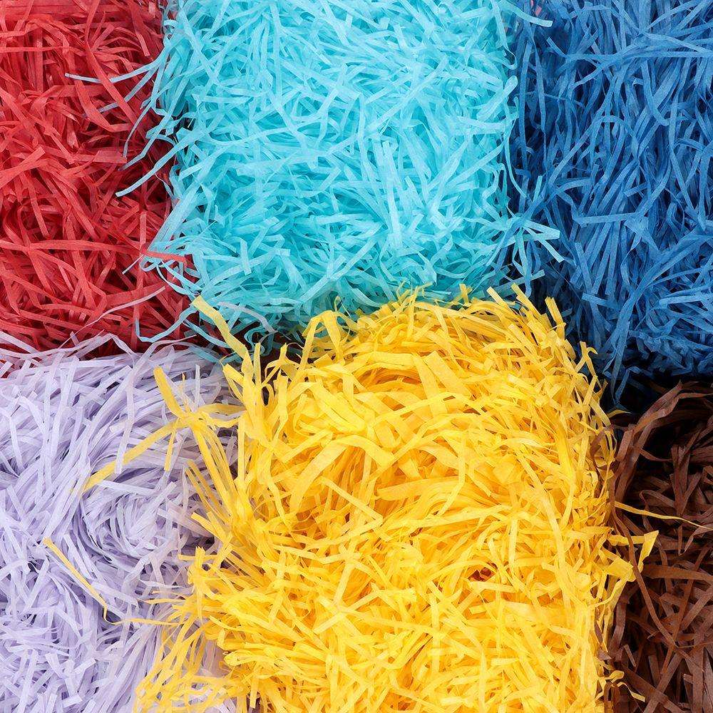 Colorful Shredded Paper Raffia – Decorative Gift Box & Basket Filler - Kinder Kreato