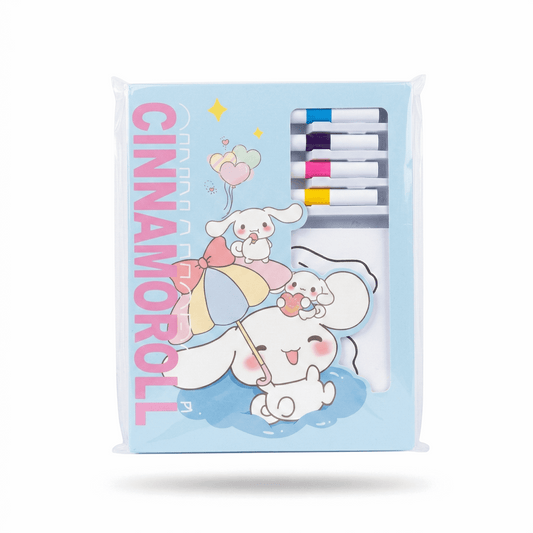 Coloring Cards Activity Set – 24 Cards with Acrylic Markers | Cinnamoroli - Kinder Kreato