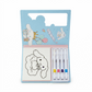 Coloring Cards Activity Set – 24 Cards with Acrylic Markers | Cinnamoroli - Kinder Kreato