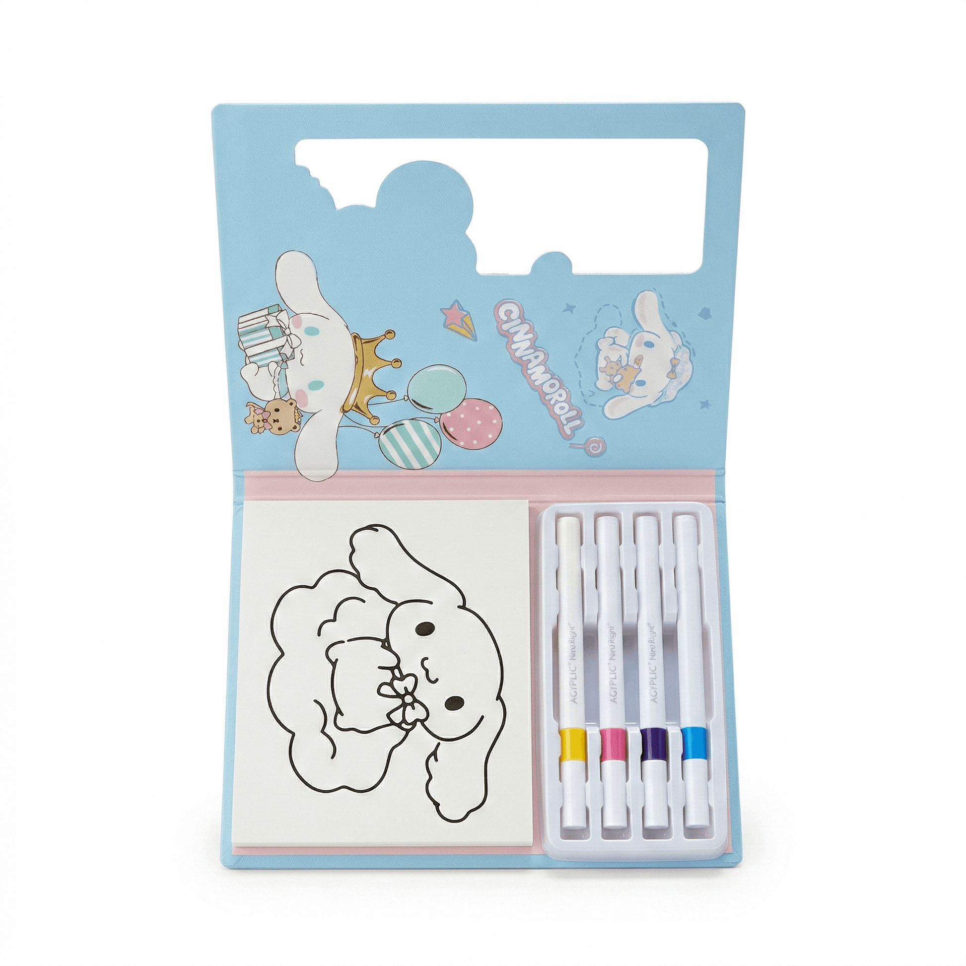 Coloring Cards Activity Set – 24 Cards with Acrylic Markers | Cinnamoroli - Kinder Kreato