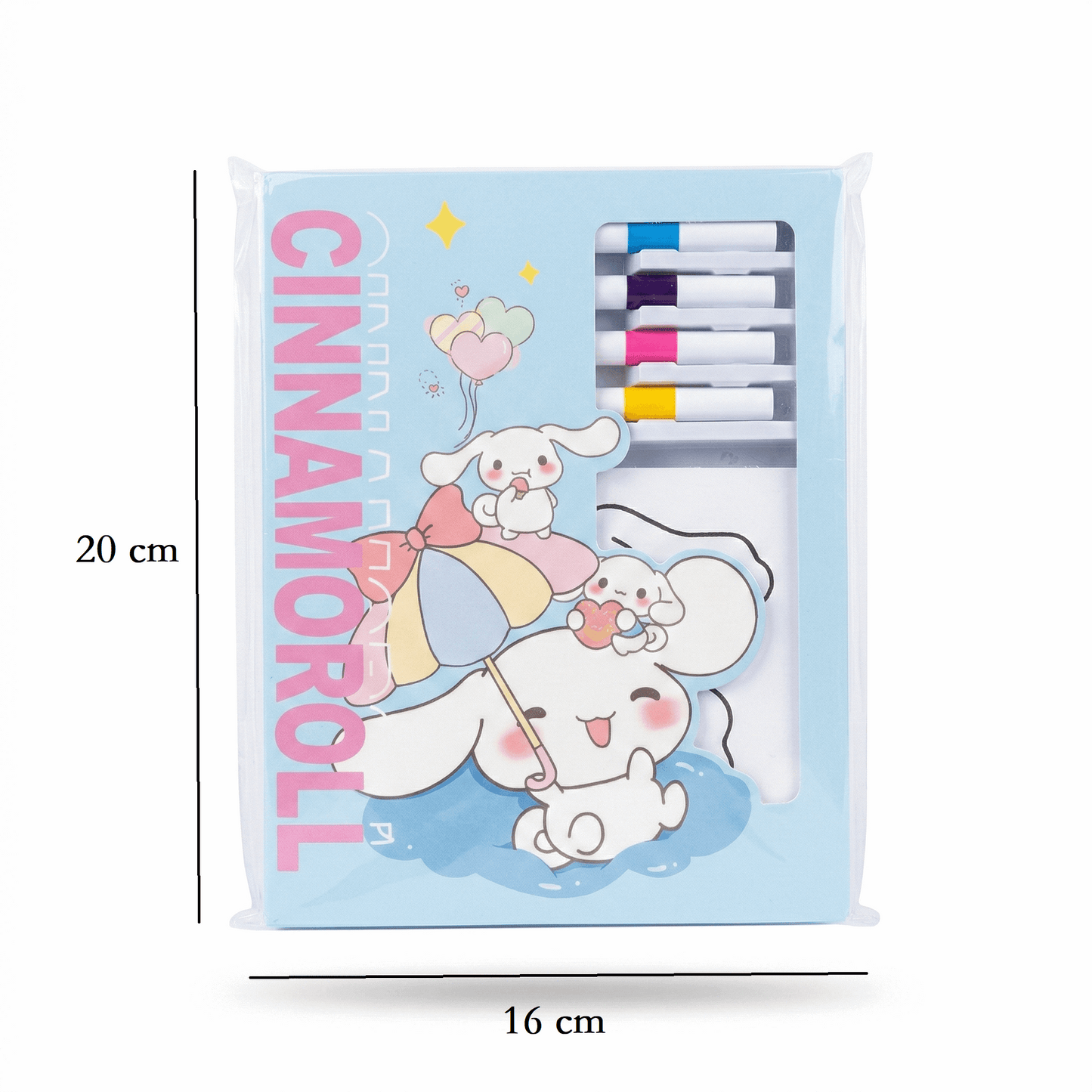 Coloring Cards Activity Set – 24 Cards with Acrylic Markers | Cinnamoroli - Kinder Kreato