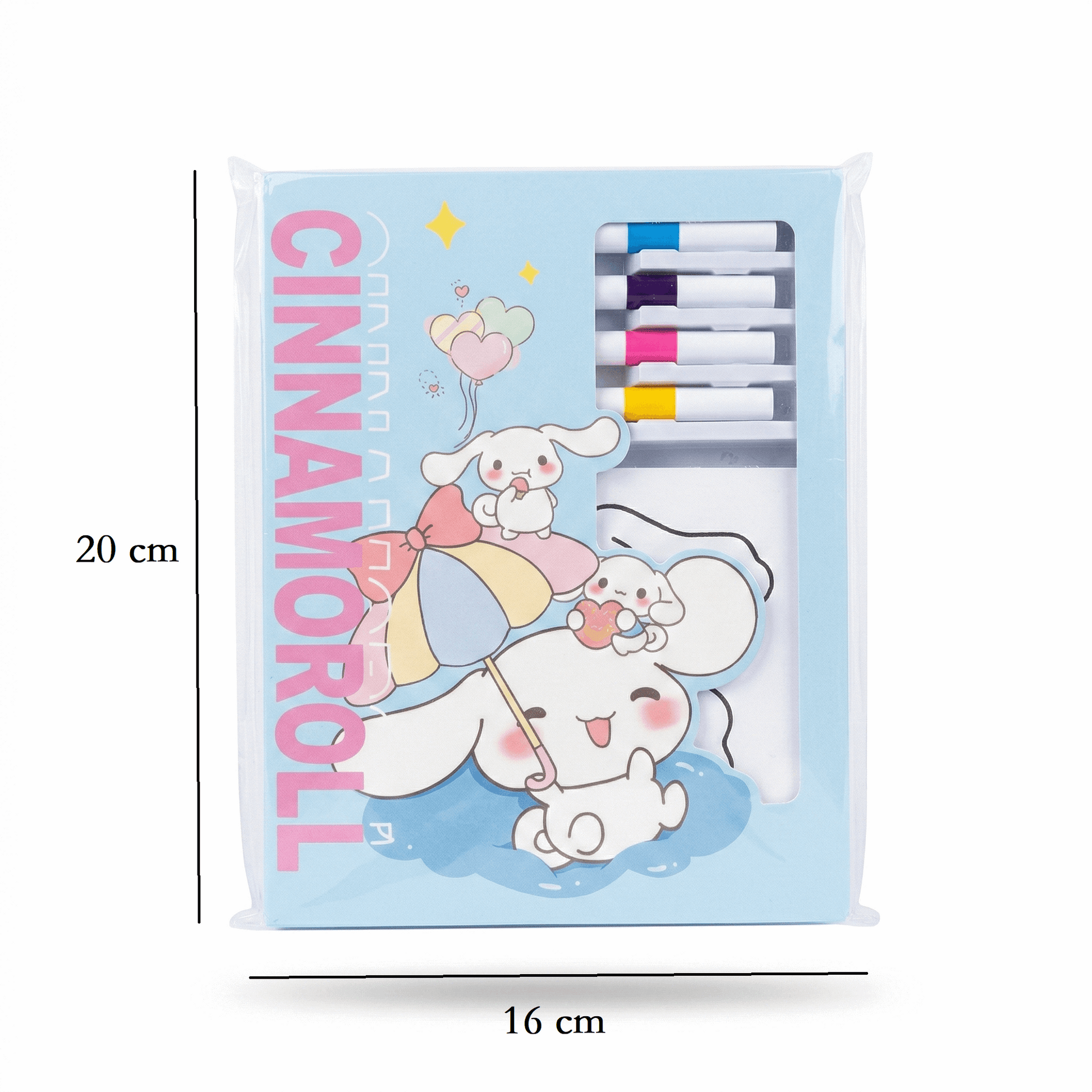 Coloring Cards Activity Set – 24 Cards with Acrylic Markers | Cinnamoroli - Kinder Kreato