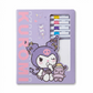 Coloring Cards Activity Set – 24 Cards with Acrylic Markers | Kuromi - Kinder Kreato