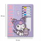 Coloring Cards Activity Set – 24 Cards with Acrylic Markers | Kuromi - Kinder Kreato