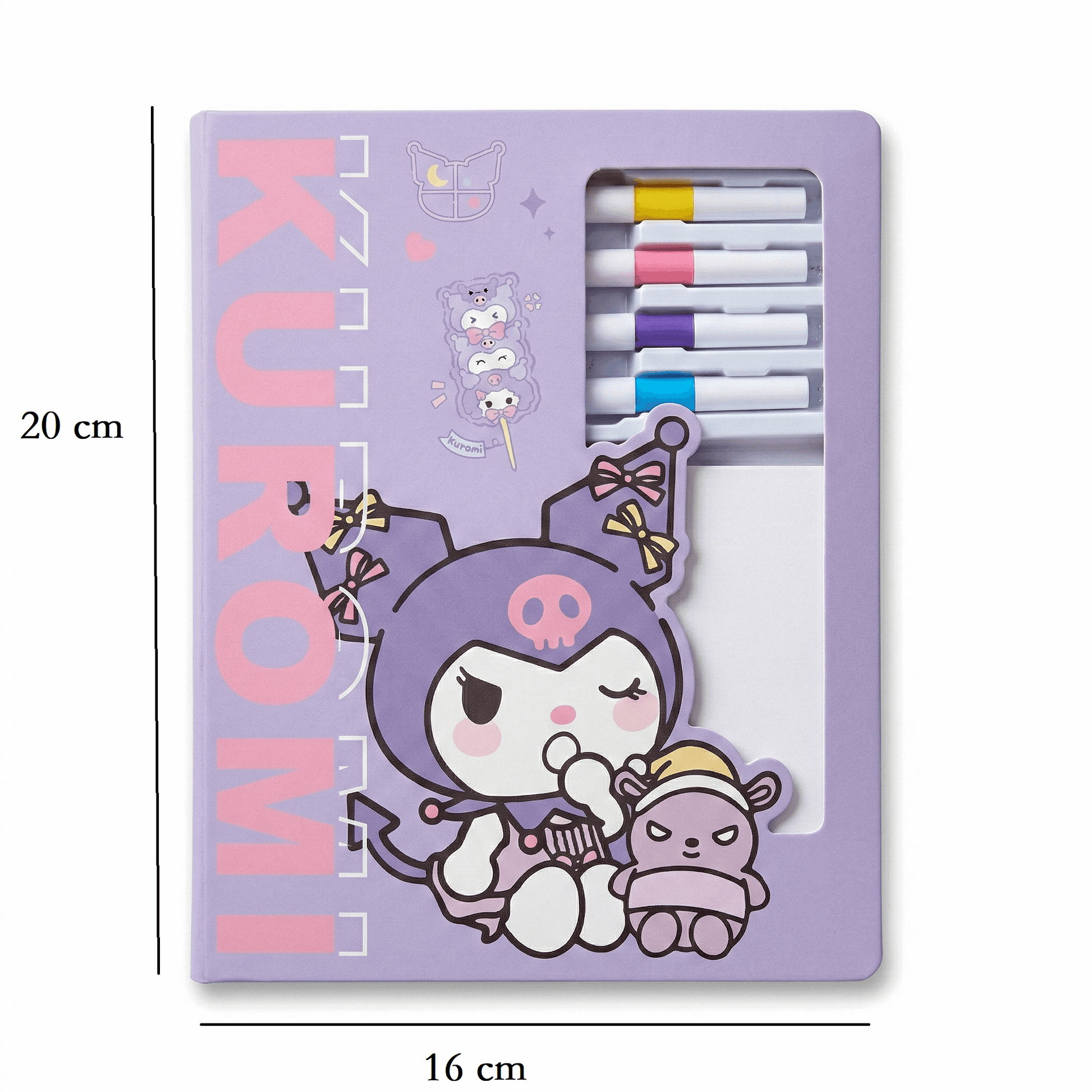 Coloring Cards Activity Set – 24 Cards with Acrylic Markers | Kuromi - Kinder Kreato