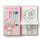 Coloring Cards Activity Set – 24 Cards with Acrylic Markers | Melody - Kinder Kreato