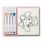 Coloring Cards Activity Set – 24 Cards with Acrylic Markers | Melody - Kinder Kreato