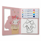 Coloring Cards Activity Set – 24 Cards with Acrylic Markers | Melody - Kinder Kreato
