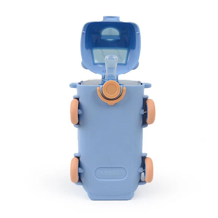 Cool Cute Bus Blue - Water Bottle - Kinder Kreato