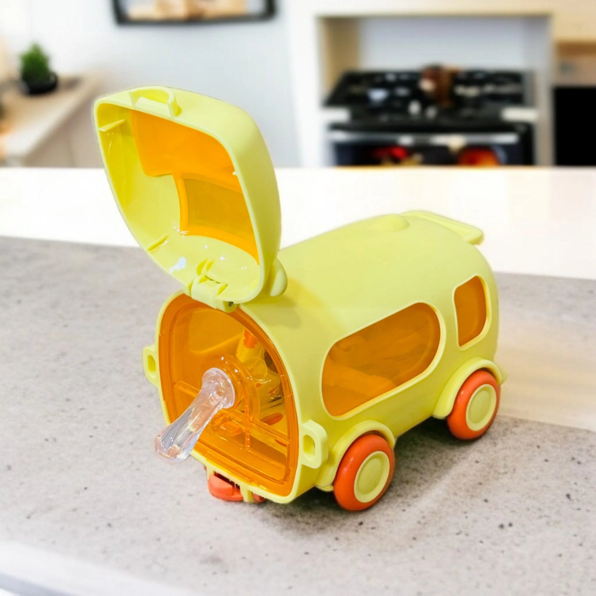 Cool Cute Bus Blue - Water Bottle - Kinder Kreato