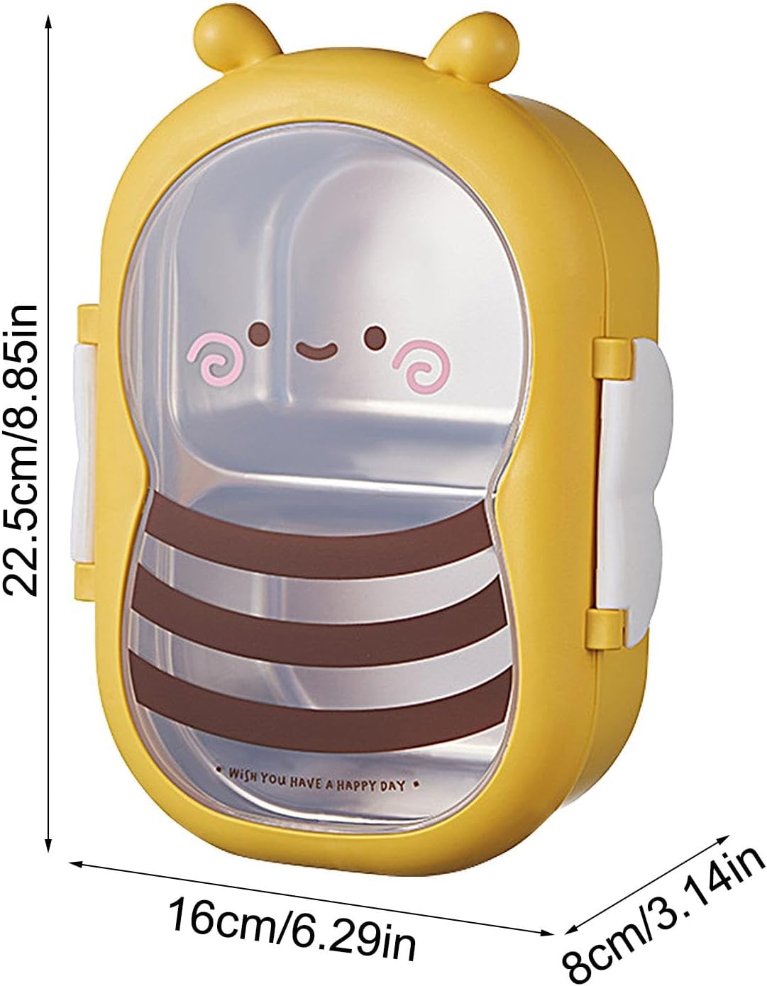 Cute Bee Lunch Container with Safety Lock, Leak Proof - Kinder Kreato