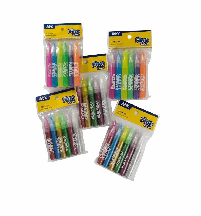 6 Pcs Glitter Glue Pack - Kinder Kreato
