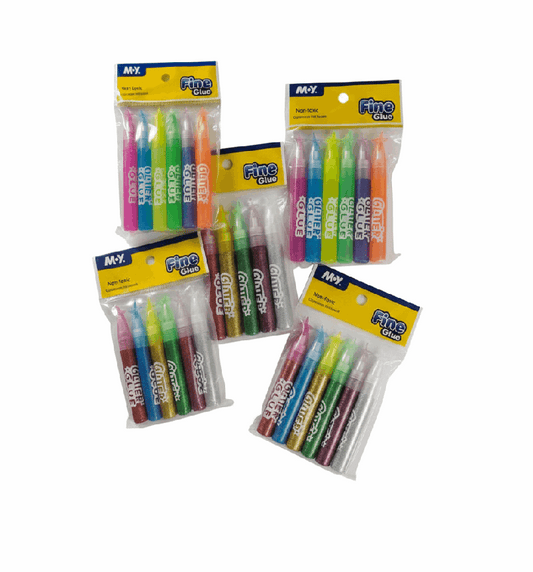 6 Pcs Glitter Glue Pack - Kinder Kreato